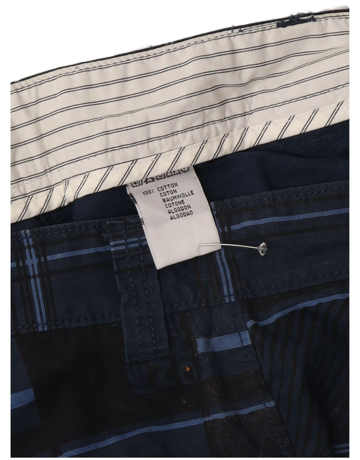 Pantaloncini chino da uomo O'Neill W36 grandi in cotone a quadri blu navy