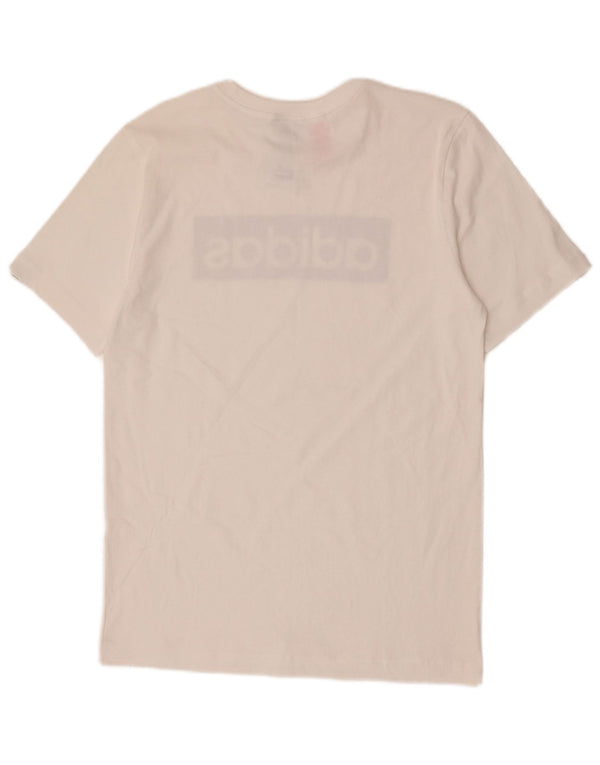 T-shirt grafica Adidas da bambino 13-14 anni in cotone bianco