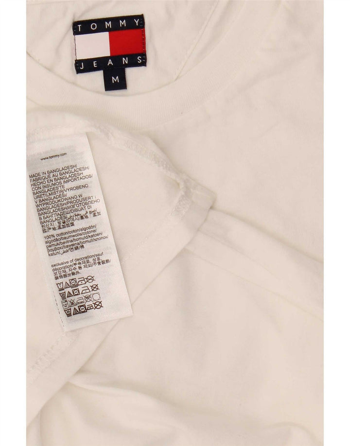 T-shirt da uomo Tommy Hilfiger Top in cotone bianco medio
