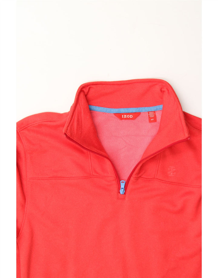 IZOD Mens Zip Neck Sweatshirt Jumper Small Pink Polyester Vintage Izod and Second-Hand Izod from Messina Hembry 