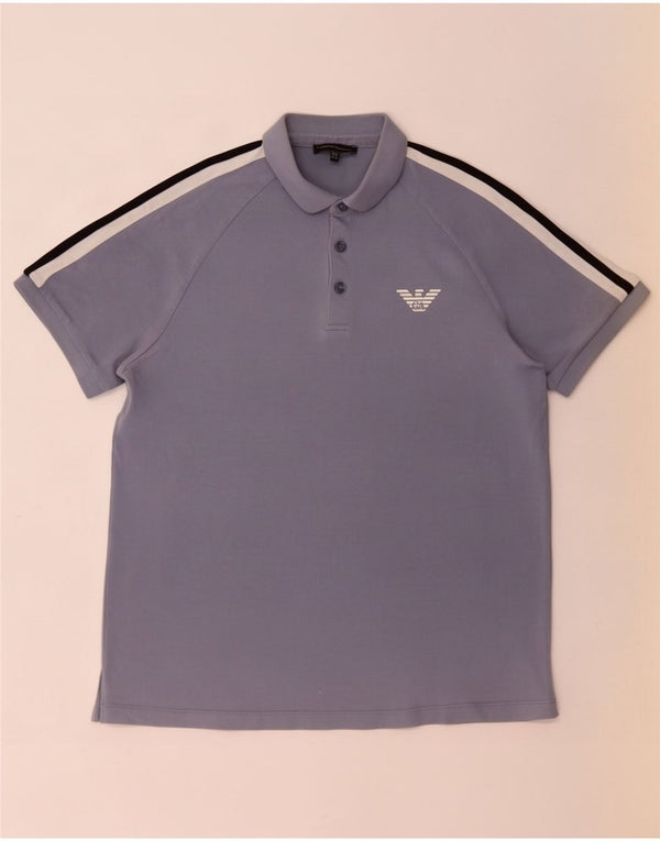 Polo Emporio Armani Bambino 13-14 Anni Cotone Colourblock Blu