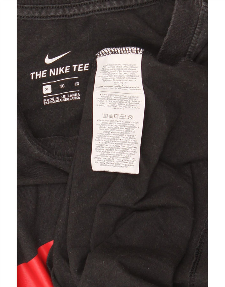 T-shirt grafica da uomo Nike Top XL in cotone nero