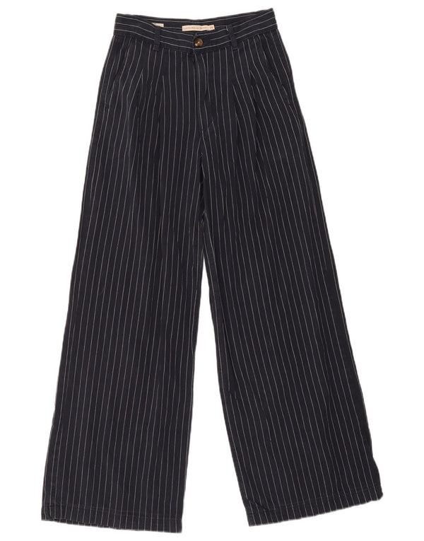 Pantaloni chino a vita alta da donna Levi's W24 L30 blu navy gessato