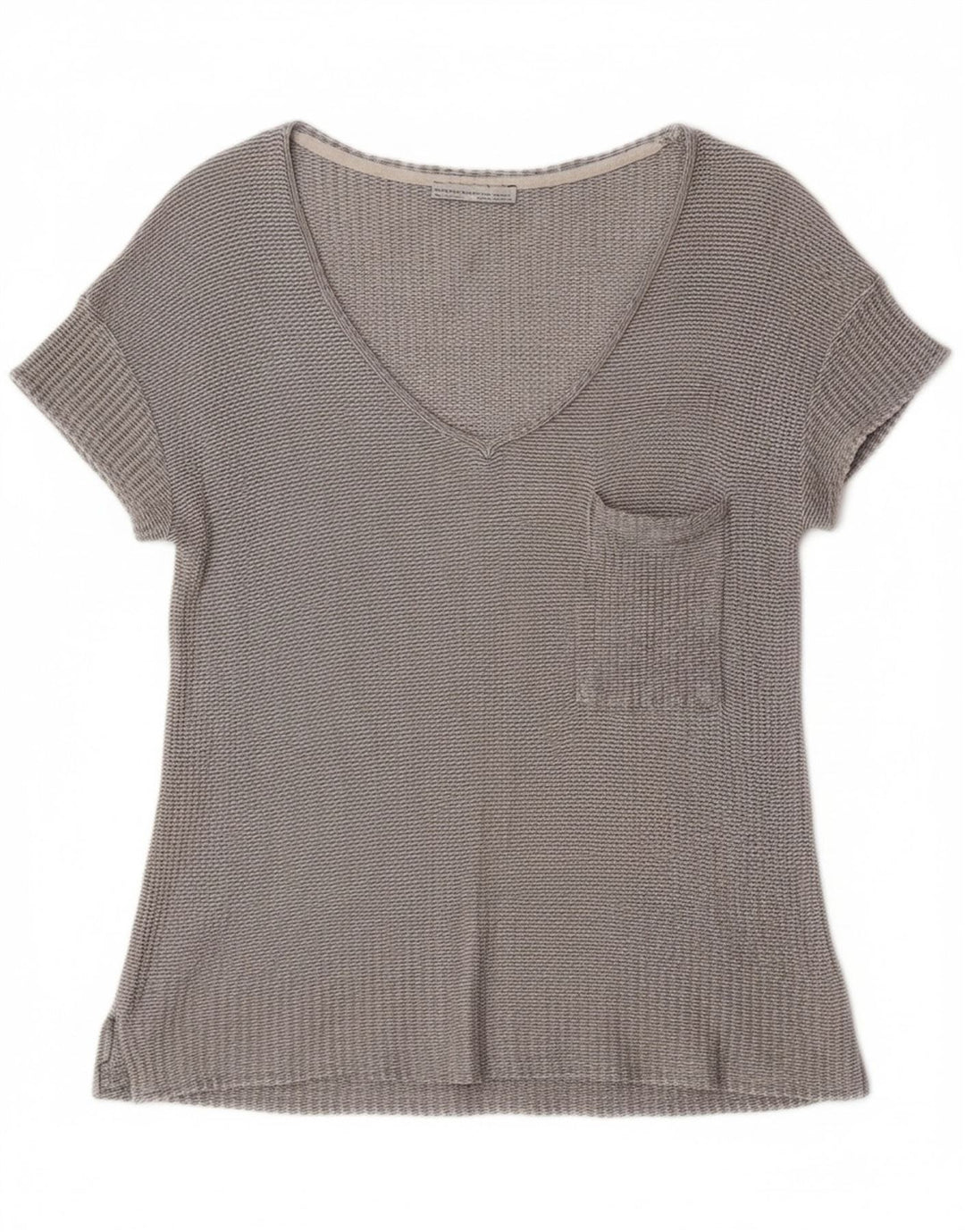 ZARA Womens Blouse Top UK 12 Medium Grey