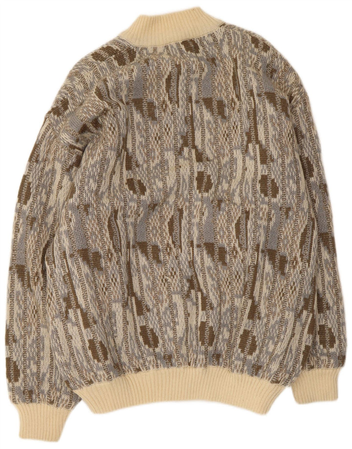 Maglione cardigan da uomo Rodrigo IT 54 XL Lana geometrica multicolore