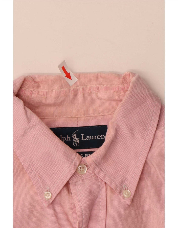 Camicia Ralph Lauren da uomo vestibilità classica in cotone rosa medio