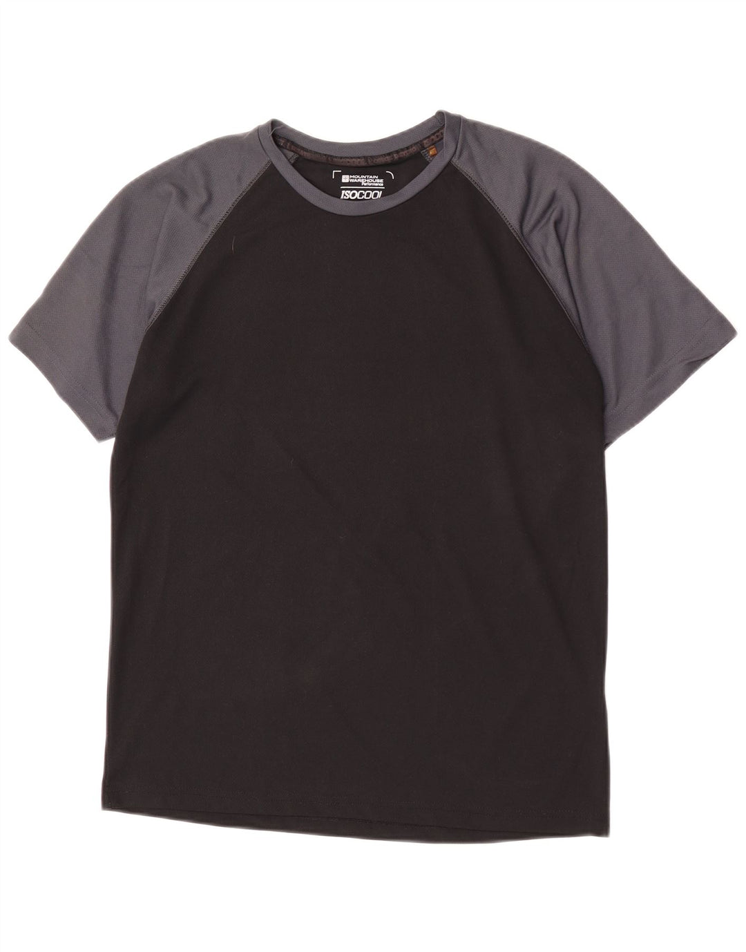 T-shirt IsoCool da uomo Mountain Warehouse Top color block nero medio