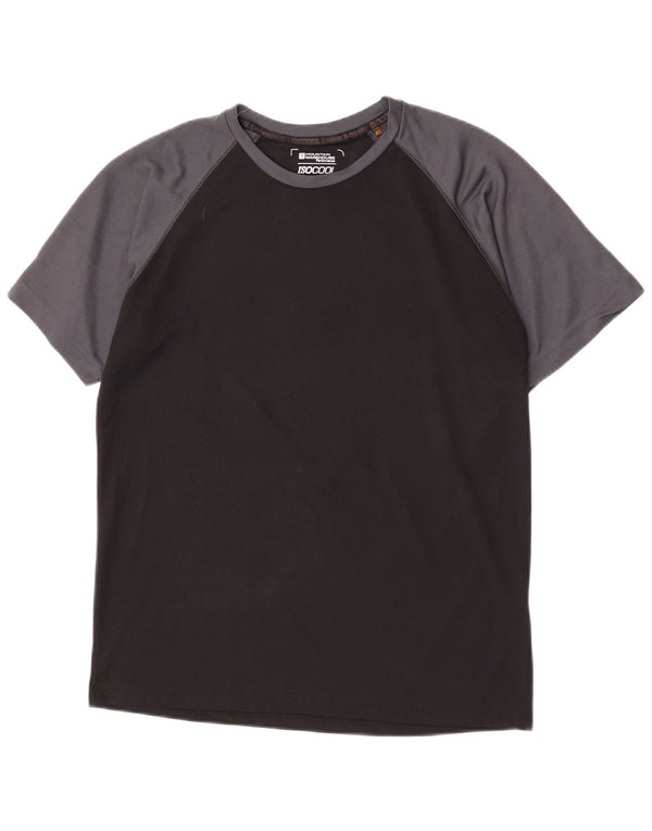 T-shirt IsoCool da uomo Mountain Warehouse Top color block nero medio