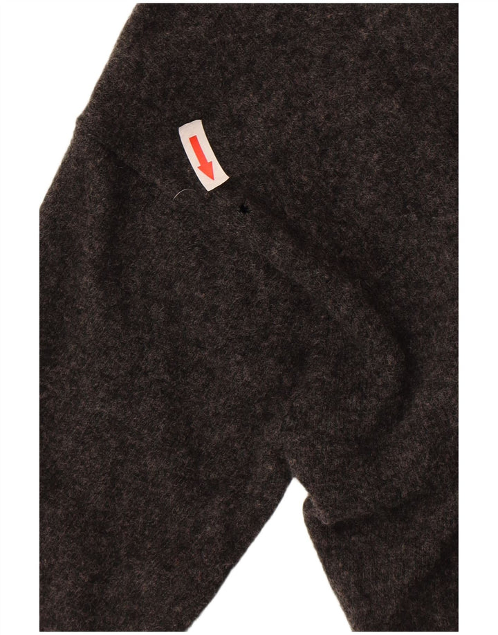 JIGSAW Abito maglione da donna con maniche a 3/4 UK 8 Small Lana d'agnello grigia