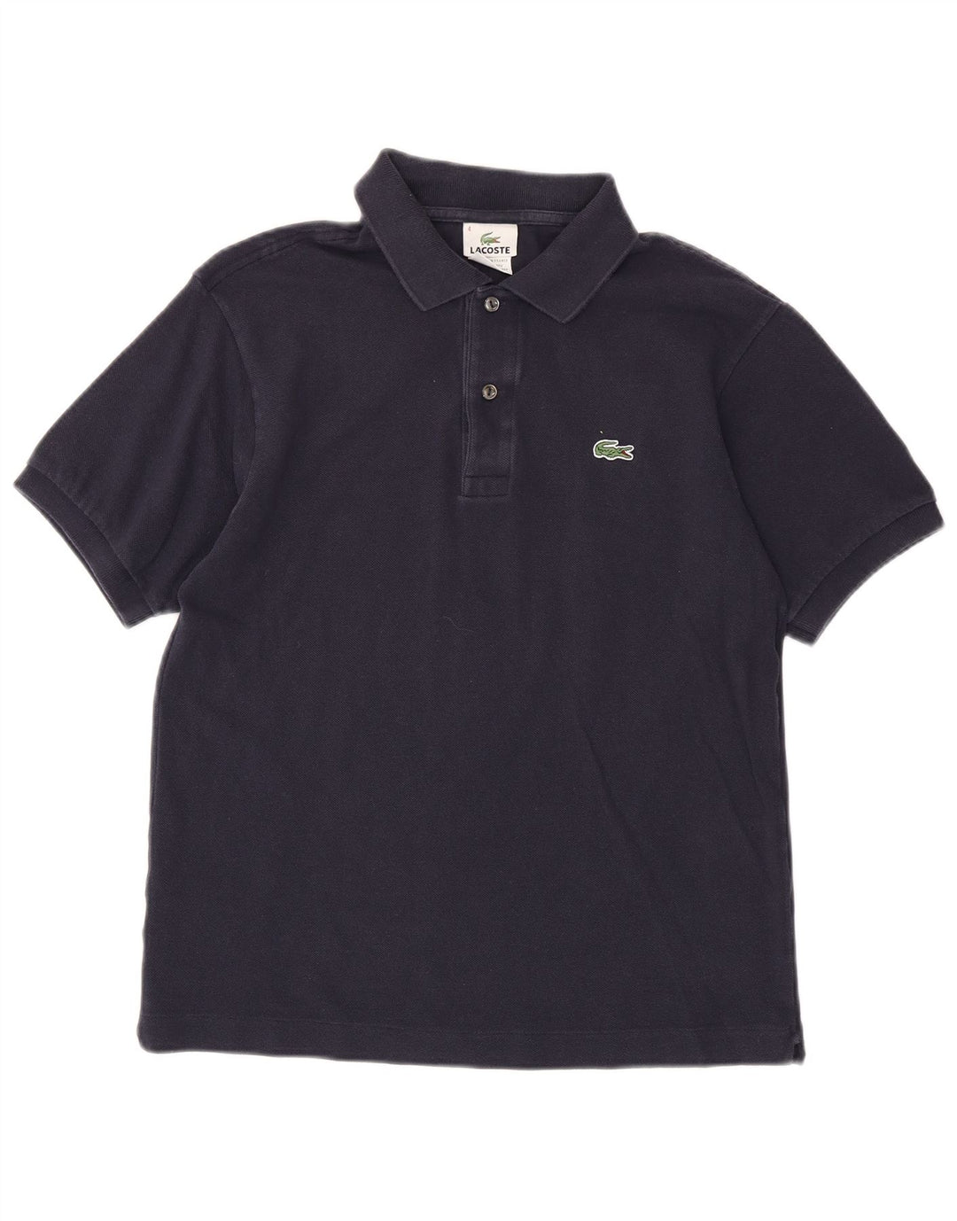 Polo da uomo Lacoste taglia 4 media in cotone blu navy