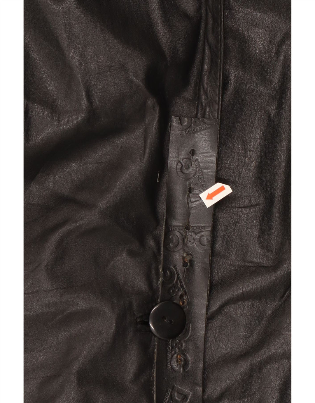 Giacca in pelle oversize da donna vintage UK 18 XL in pelle nera