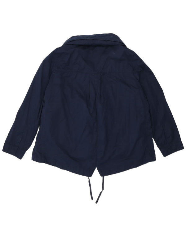Giacca antipioggia con cappuccio da donna Marks & Spencer UK 14 poliestere medio blu navy