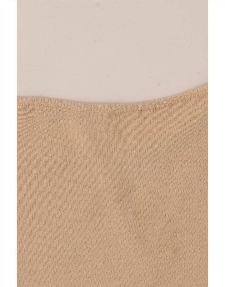 Top Blusa Donna Zara UK 12 Beige Medio