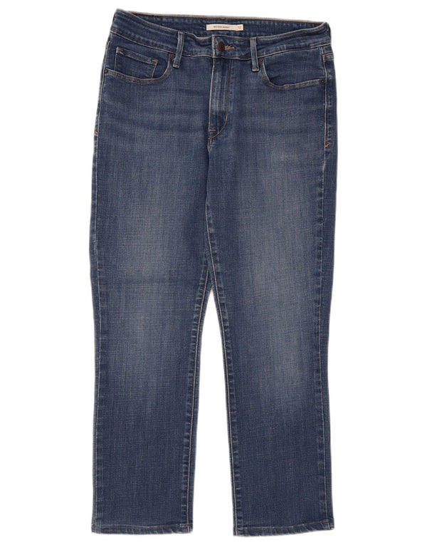 Jeans corti skinny a vita media da donna Levi's US 12 Large W30 L25 cotone blu