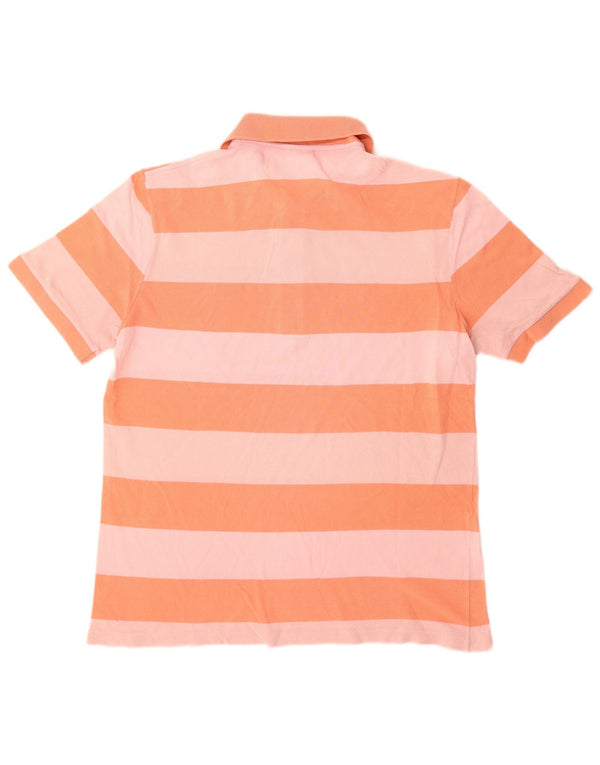 Polo da rugby da uomo Lacoste taglia 3 piccola in cotone a righe arancioni