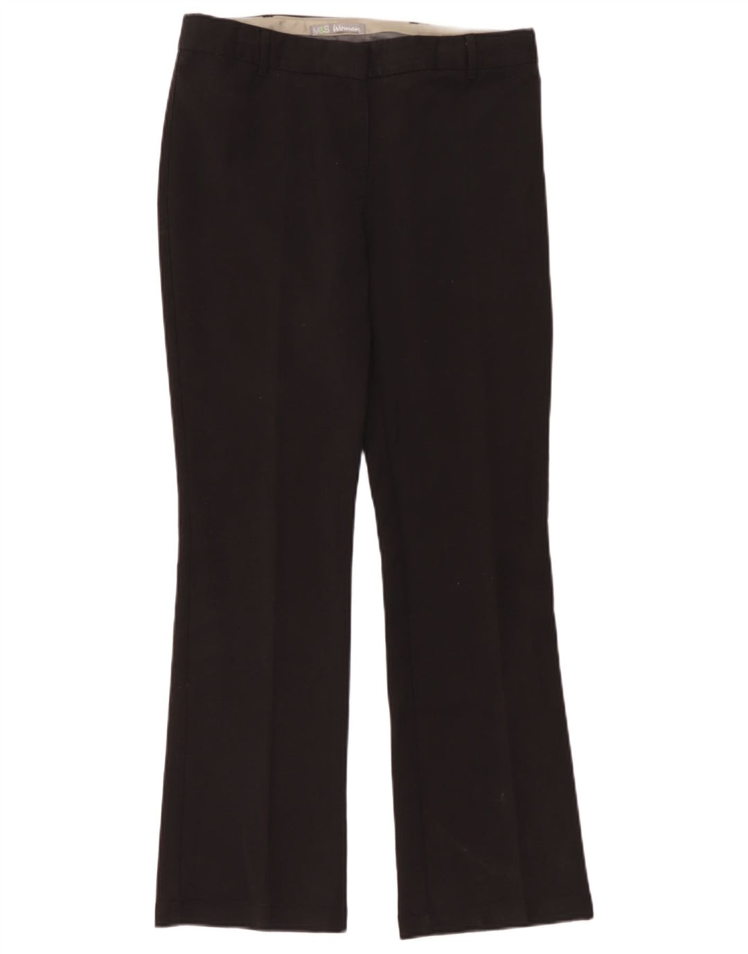 Pantaloni casual Bootcut da donna Marks & Spencer UK 12 medi W32 L30 neri