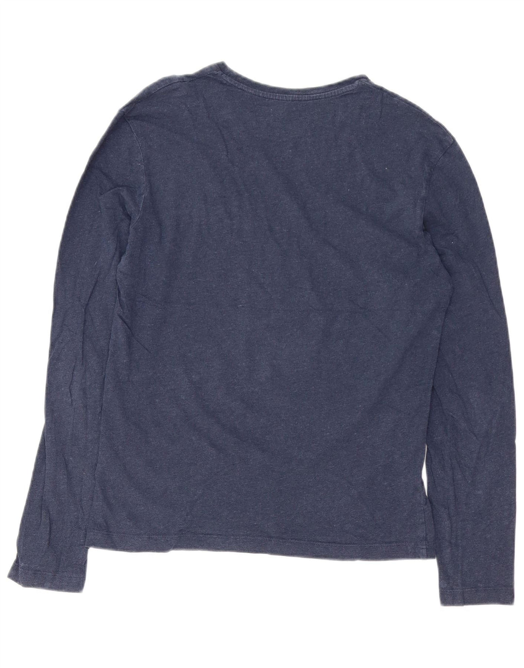 CALVIN KLEIN Top grafico da uomo a maniche lunghe piccolo in cotone blu navy