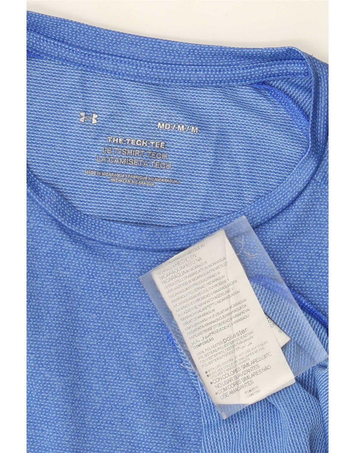 T-shirt da uomo Under Armour Top in poliestere screziato blu medio