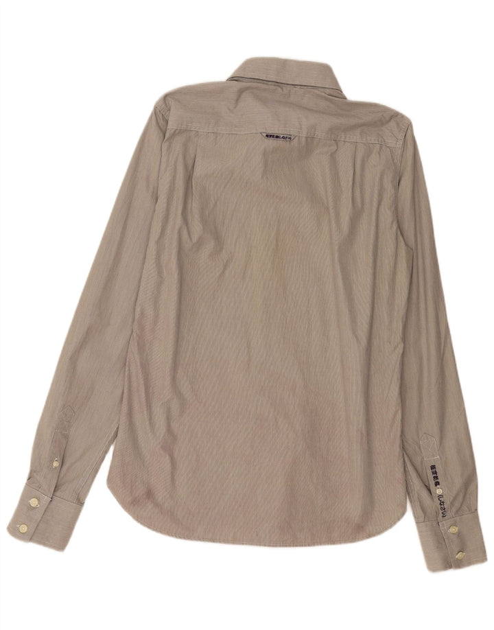 Camicia da uomo Superdry in cotone a quadri grigio medio