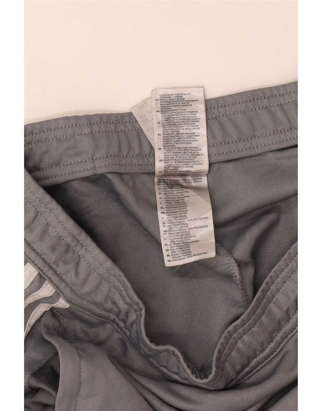 Pantaloni da tuta da donna Adidas UK 12/14 Poliestere grigio medio