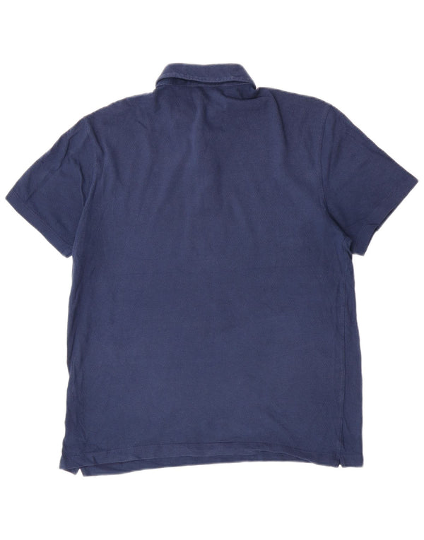 Polo Uomo Massimo Dutti Large Blu In Cotone