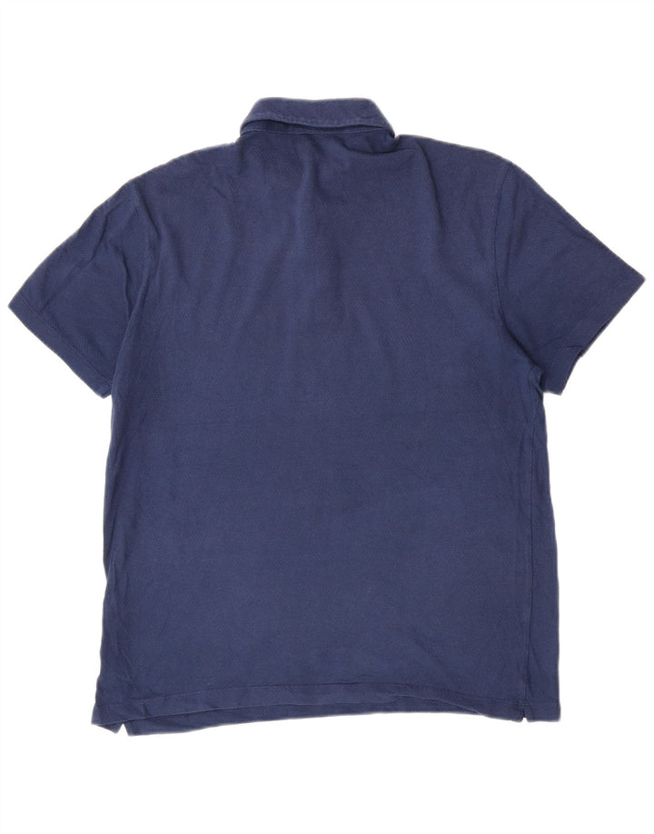 Polo Uomo Massimo Dutti Large Blu In Cotone