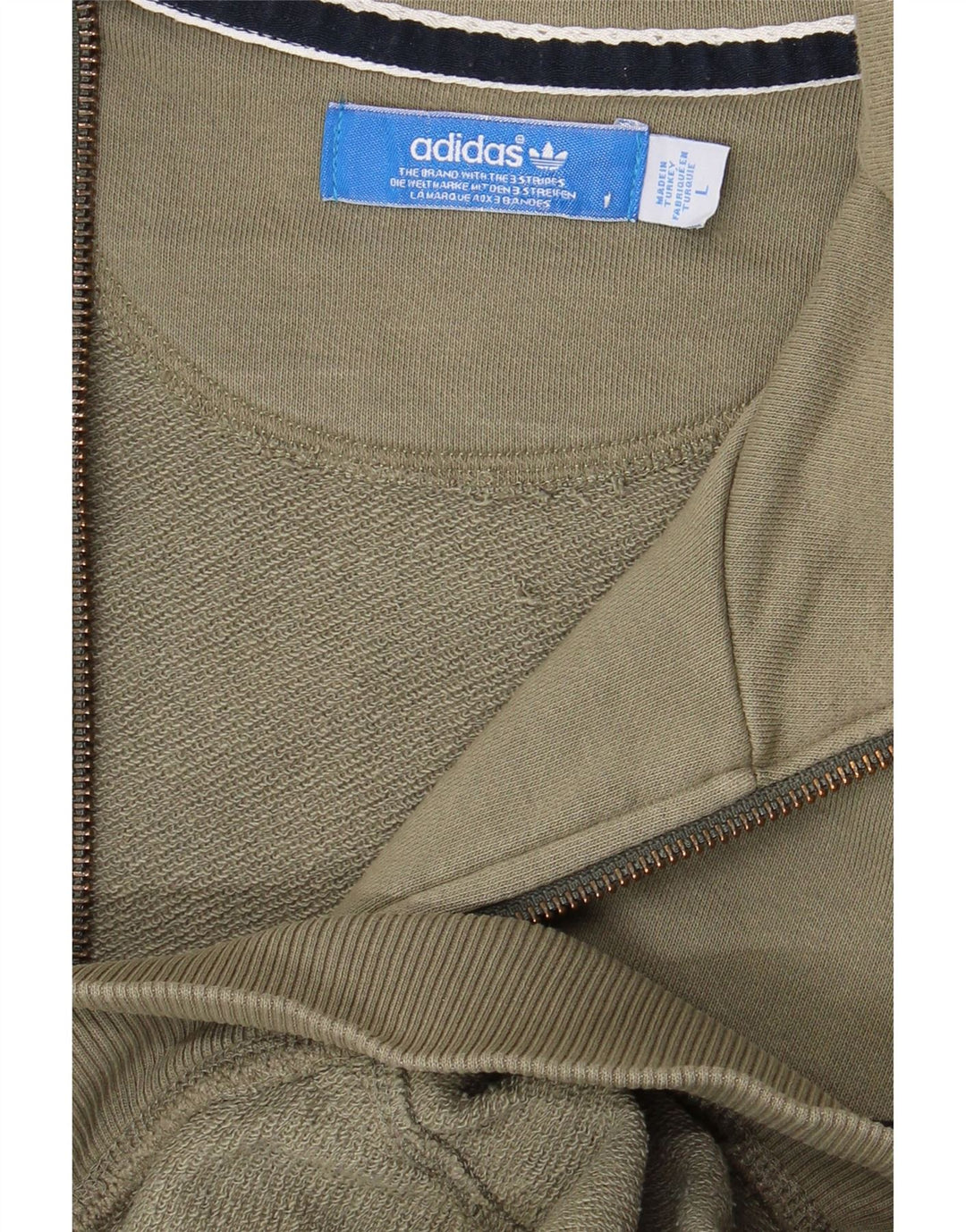 ADIDAS Giacca da tuta grafica da donna UK 16 Large Khaki