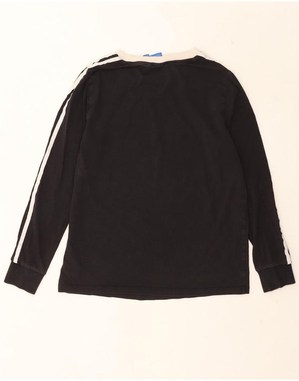 Top Adidas da donna a manica lunga UK 14 medio cotone nero