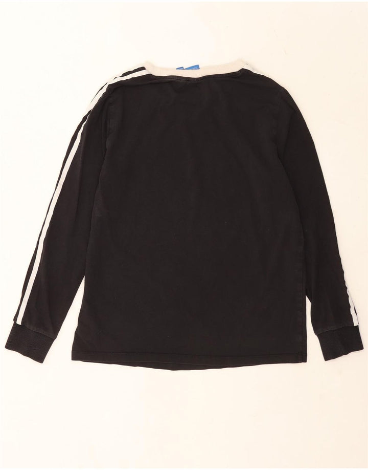 Top Adidas da donna a manica lunga UK 14 medio cotone nero