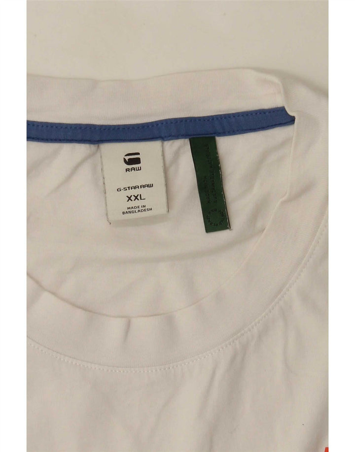 T-shirt grafica da uomo G-Star Top 2XL cotone bianco