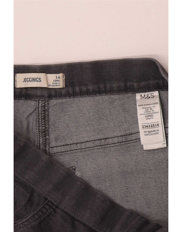 Jeans Jeggings da donna Marks & Spencer UK 14 Medio W30 L29 Cotone grigio