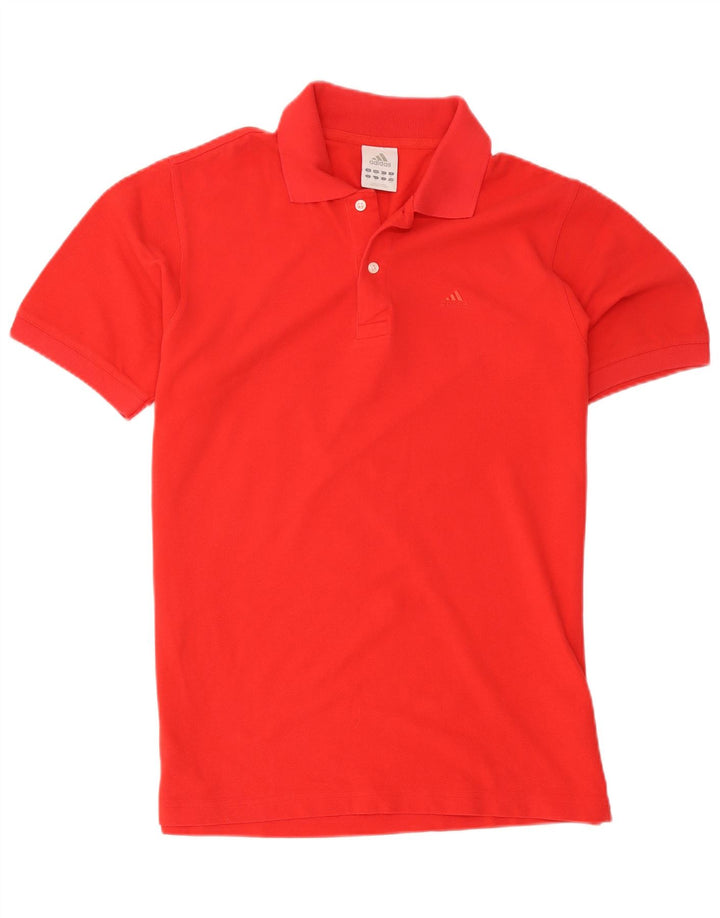 Polo Adidas da uomo in cotone rosso medio