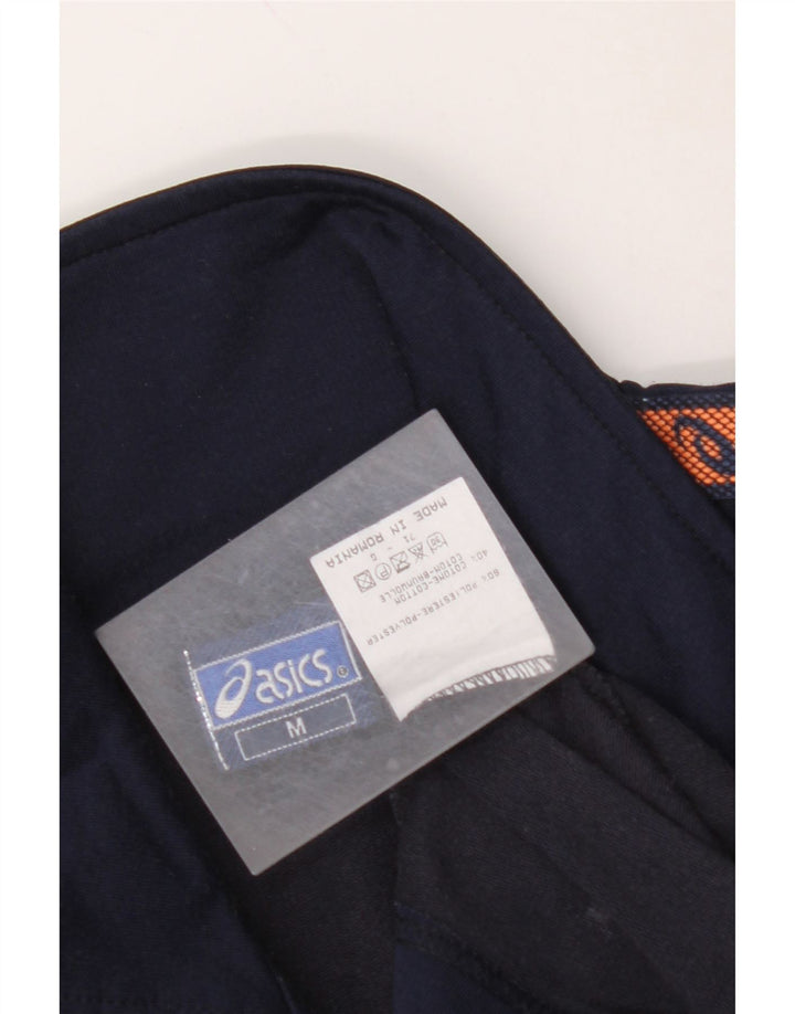 Maglia ASICS da uomo con grafica pullover con zip e collo, media, blu navy