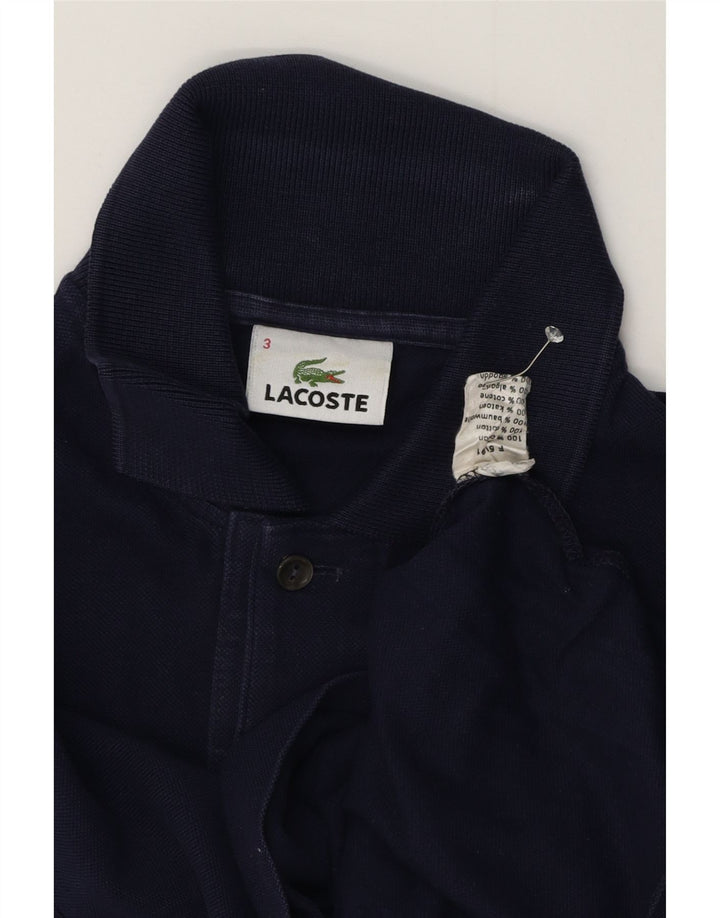 Polo da uomo Lacoste taglia 3 piccola in cotone blu navy