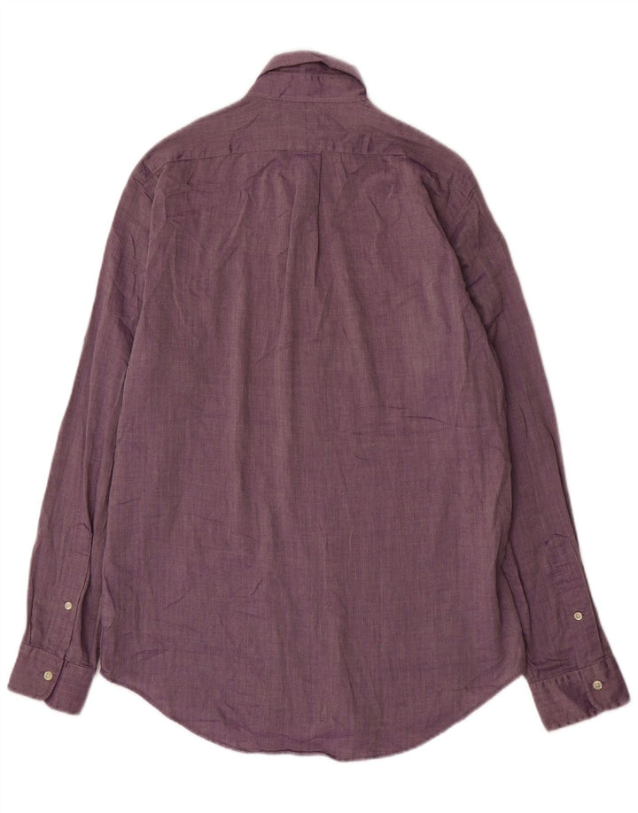 POLO RALPH LAUREN Camicia da uomo piccola in cotone spinato viola
