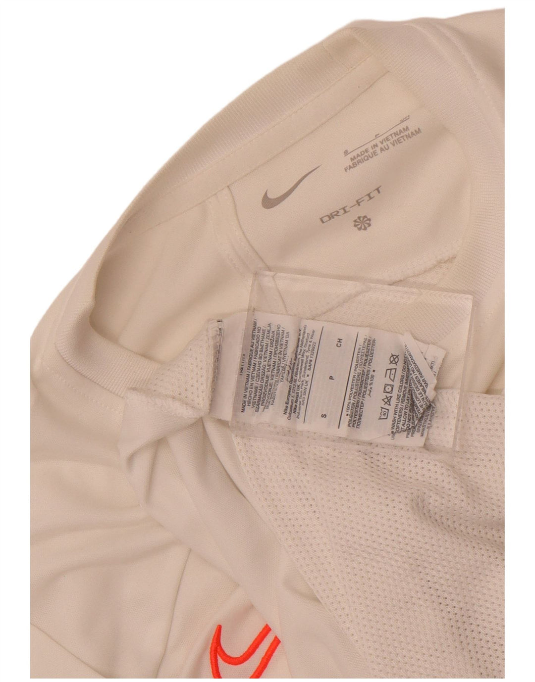 T-shirt Nike Dri Fit da uomo, piccola, in poliestere color block bianco