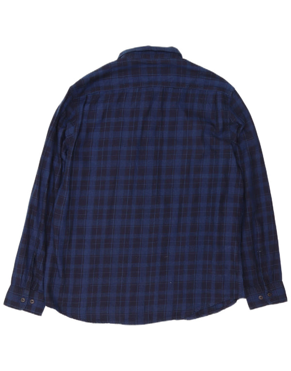 Lee Camicia da uomo in flanella dalla vestibilità rilassata Indaco XL in cotone a quadri blu navy