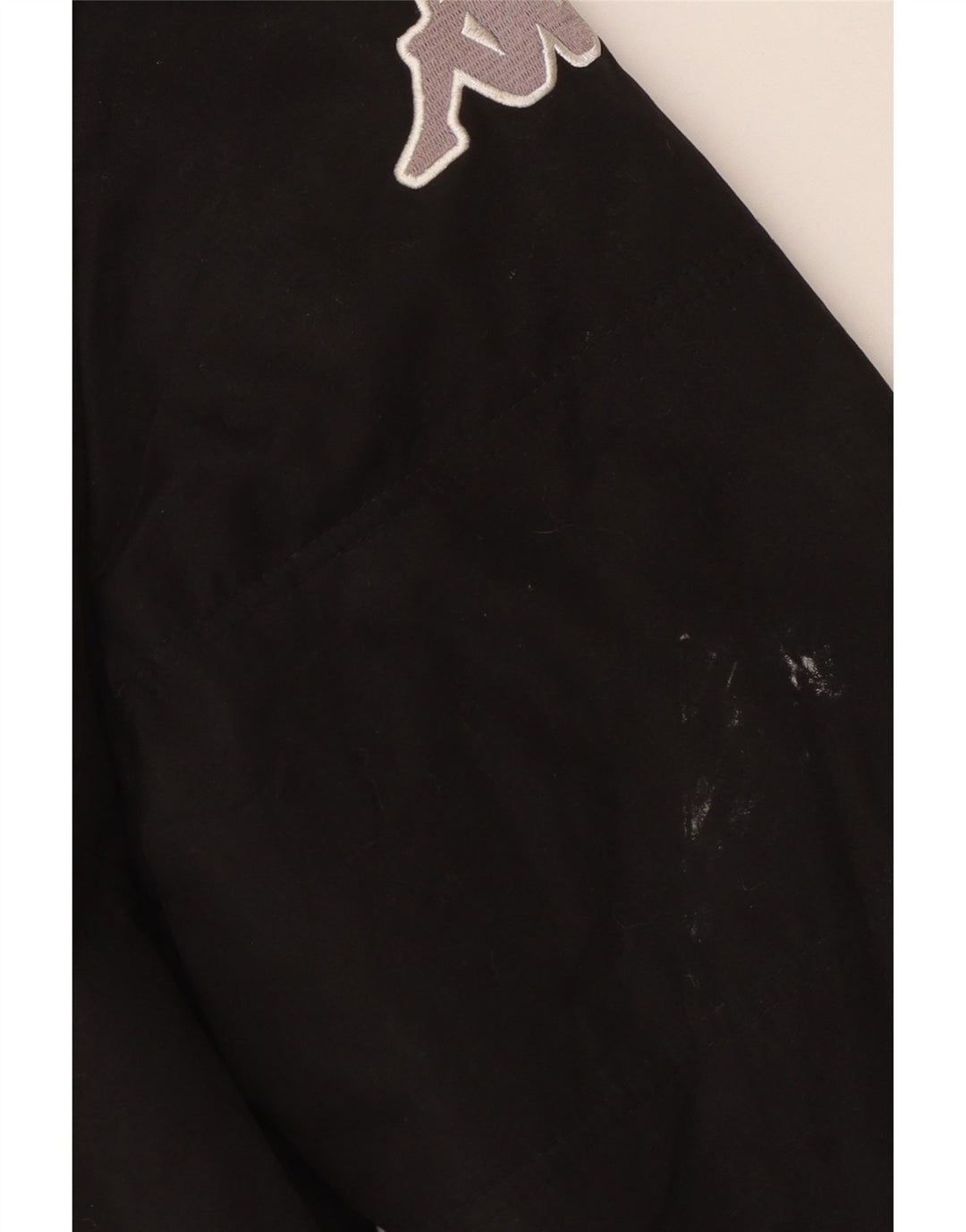 Giacca a vento con cappuccio grafico da uomo Kappa UK 38 poliestere nero medio