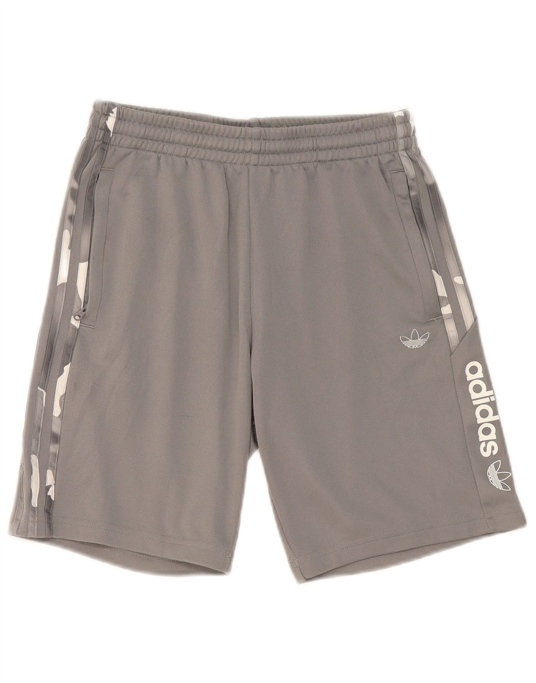 Pantaloncini sportivi Adidas da ragazzo con grafica 13-14 anni in poliestere mimetico grigio
