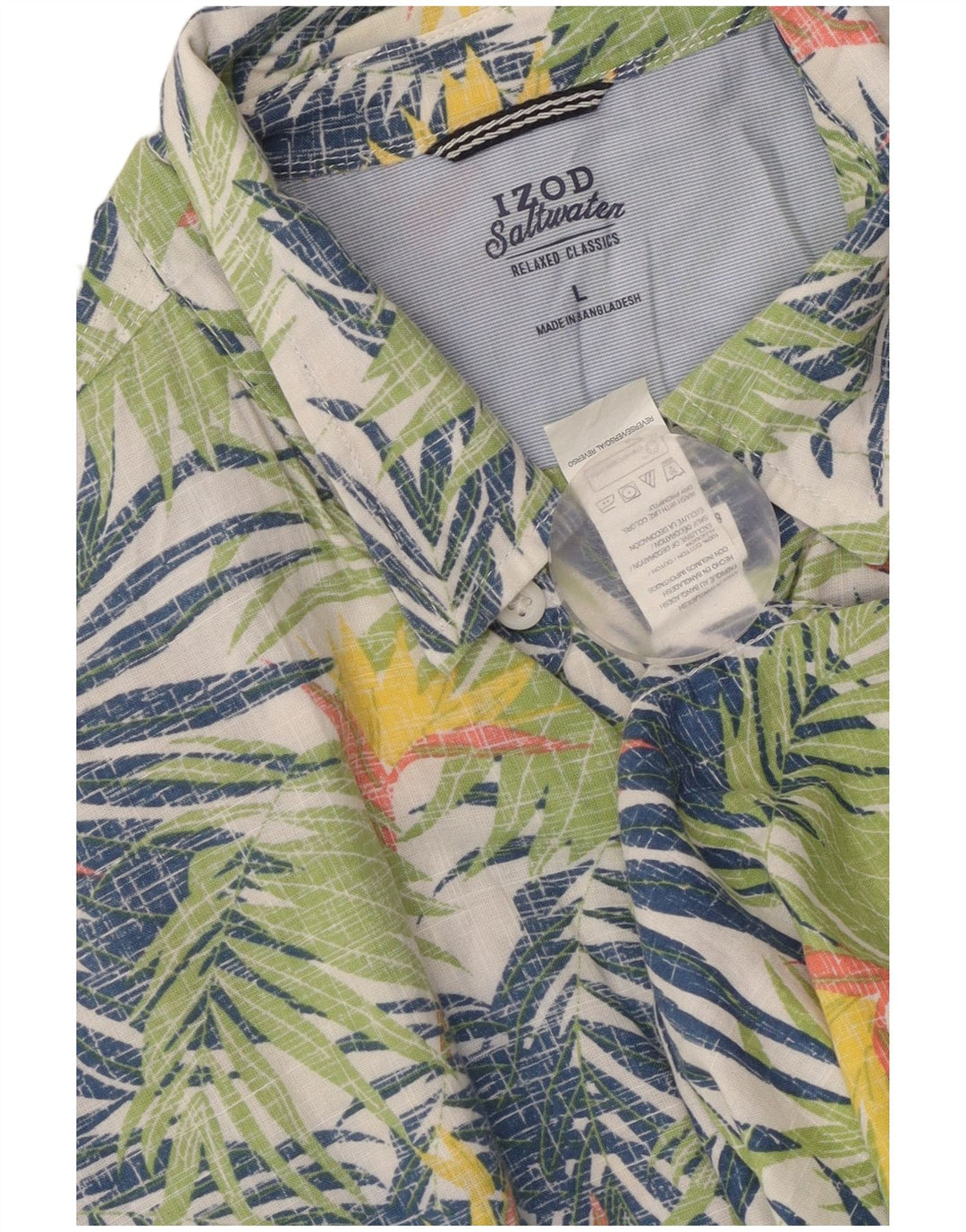 Camicia a maniche corte da uomo Izod Salt Water, grande cotone floreale multicolore