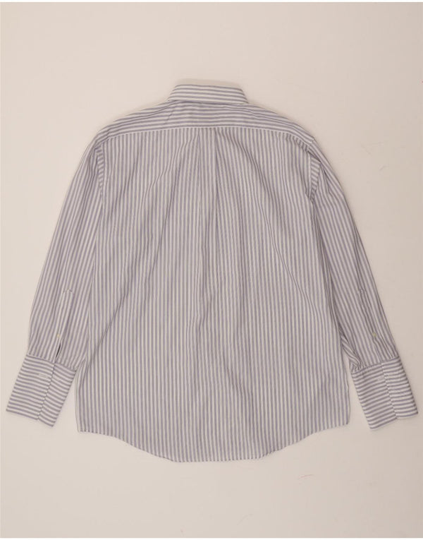 BROOKS BROTHERS Mens Regular Fit Formal Shirt Size 17 XL Blue Pinstripe