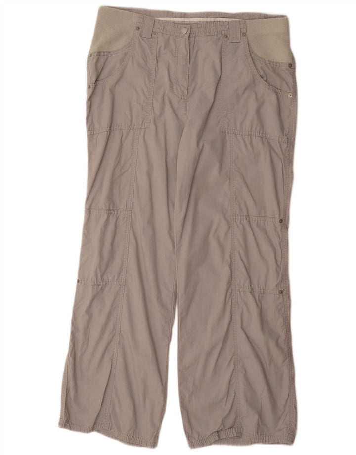 Pantaloni cargo dritti da donna Marks & Spencer UK 14 Large W34 L30 Grigio