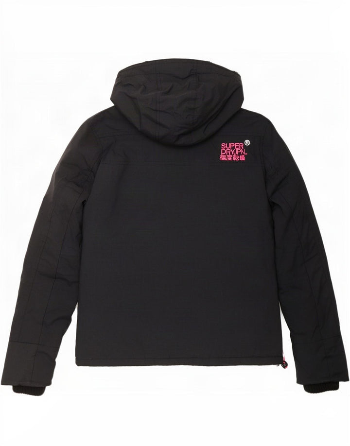 Giacca a vento con cappuccio da donna Superdry Windcheater UK 14 media nera