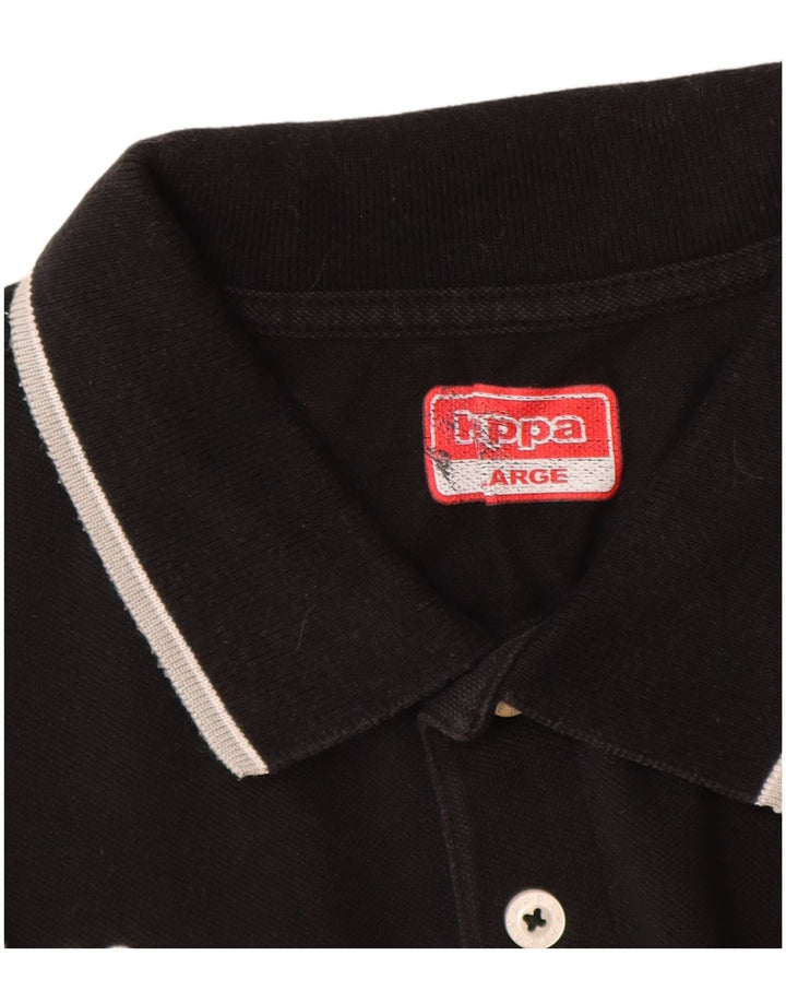 Polo Kappa da uomo grande nera