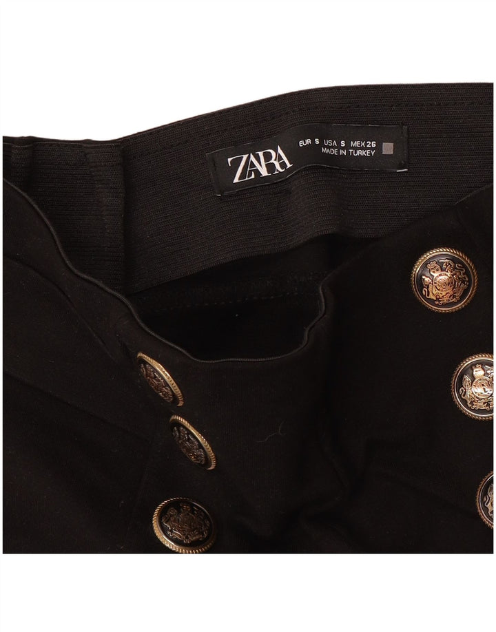 Pantaloni casual slim da donna Zara piccoli W26 L24 neri