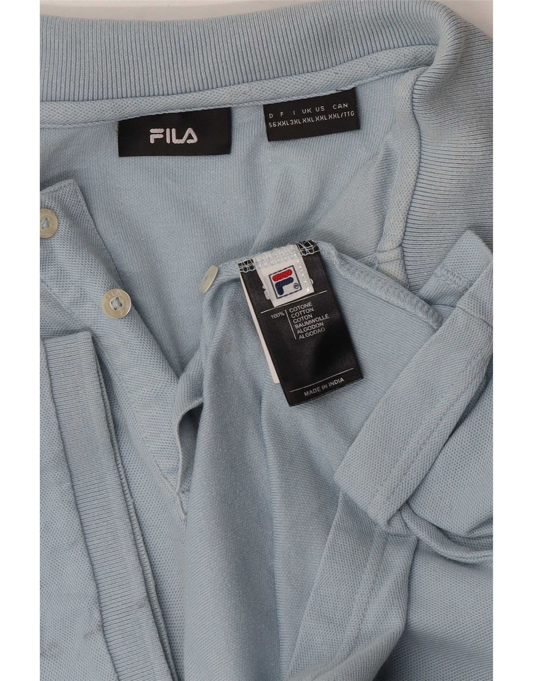 Polo da uomo Fila 2XL in cotone blu