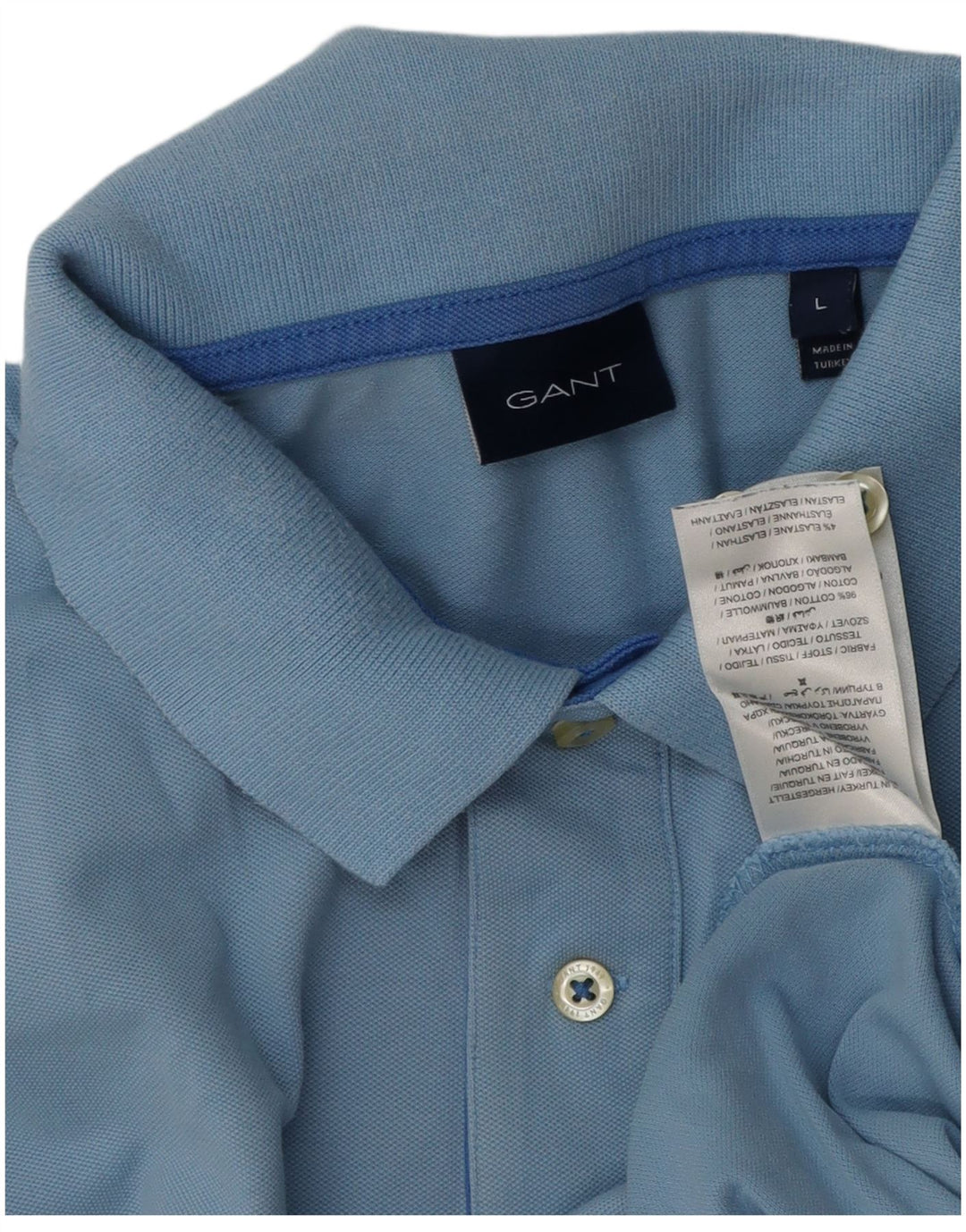 Polo da uomo Gant grande in cotone blu