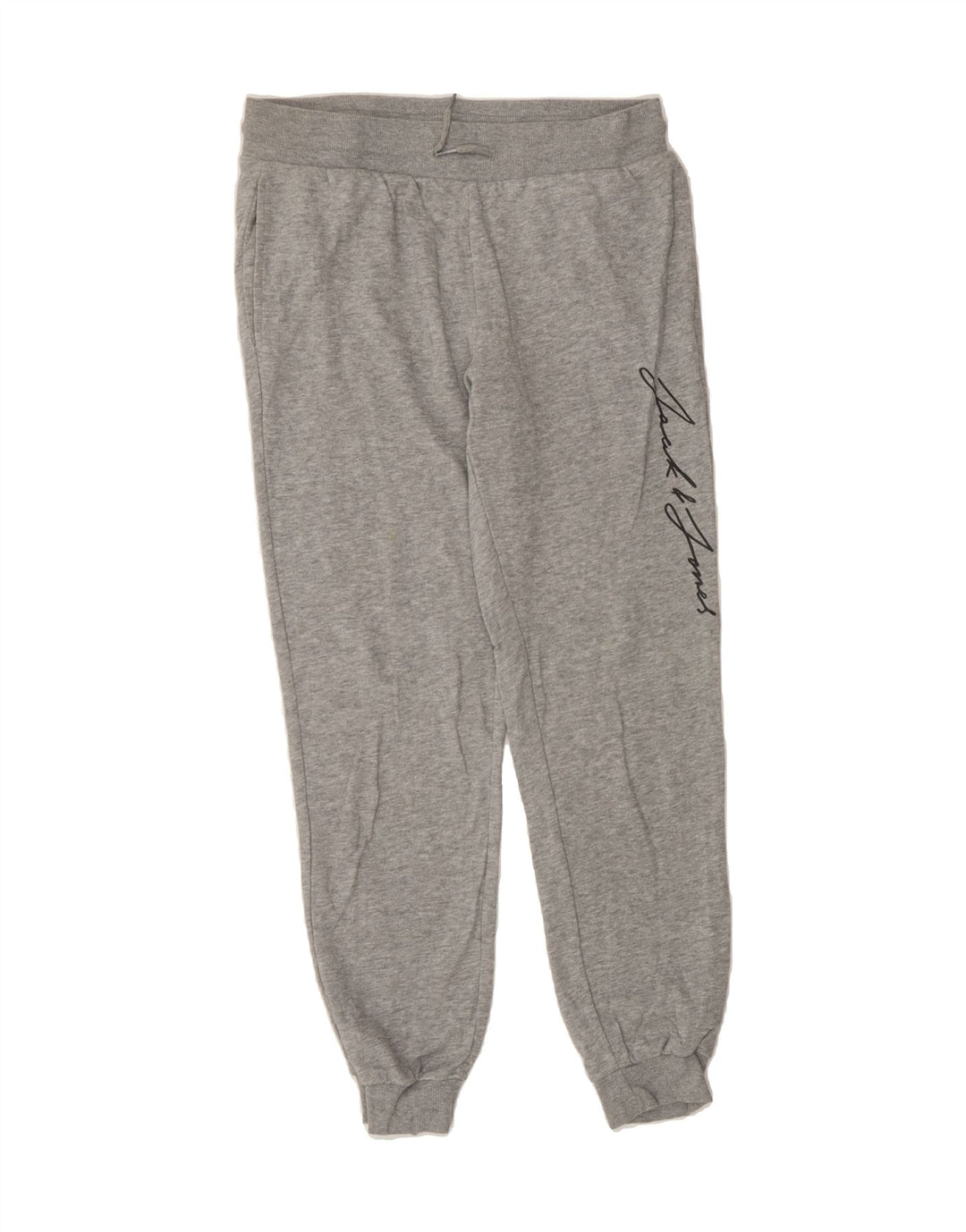 JACK & JONES Mens Graphic Tracksuit Trousers Joggers Medium Grey Cotton Vintage Jack & Jones and Second-Hand Jack & Jones from Messina Hembry 