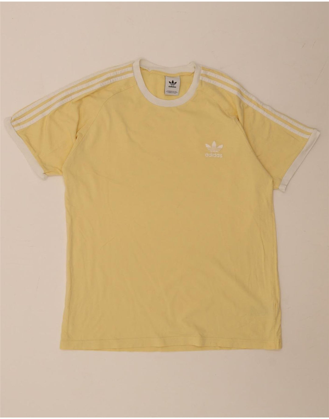 Maglietta Adidas da uomo Top Large in cotone giallo