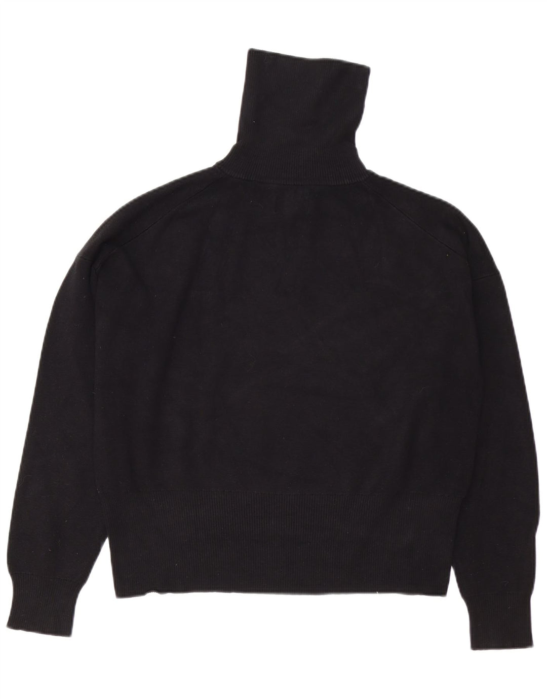 JACK WILLS Maglione oversize da donna con collo e zip UK 14 Large Nero